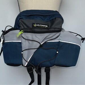 Outdoor‎ products Hiking Blue and Gray Fanny pack. water Bottle bag Unisex